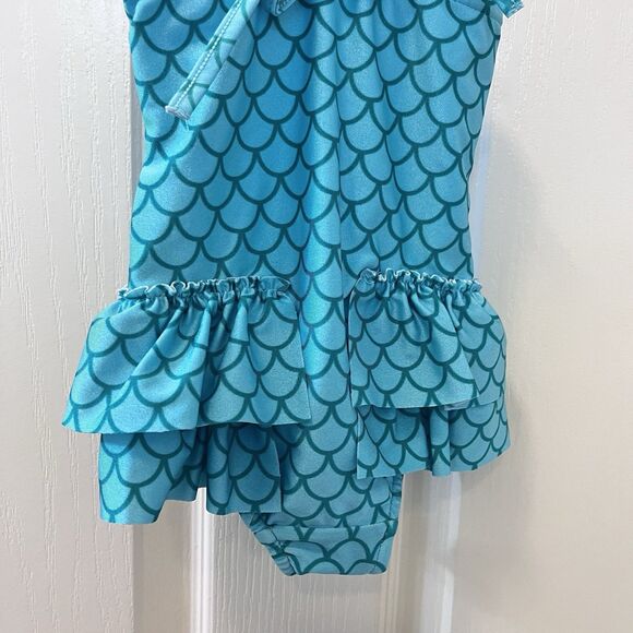 Love U Lots Mermaid One Piece Swimsuit UPF 50+ Girls Size 24 Months - Picture 8 of 10